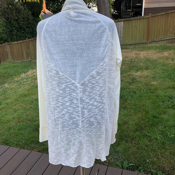 Tiny by Anthropologie Cardigan Sweater Off White Open Front Knit. L - Picture 3 of 7
